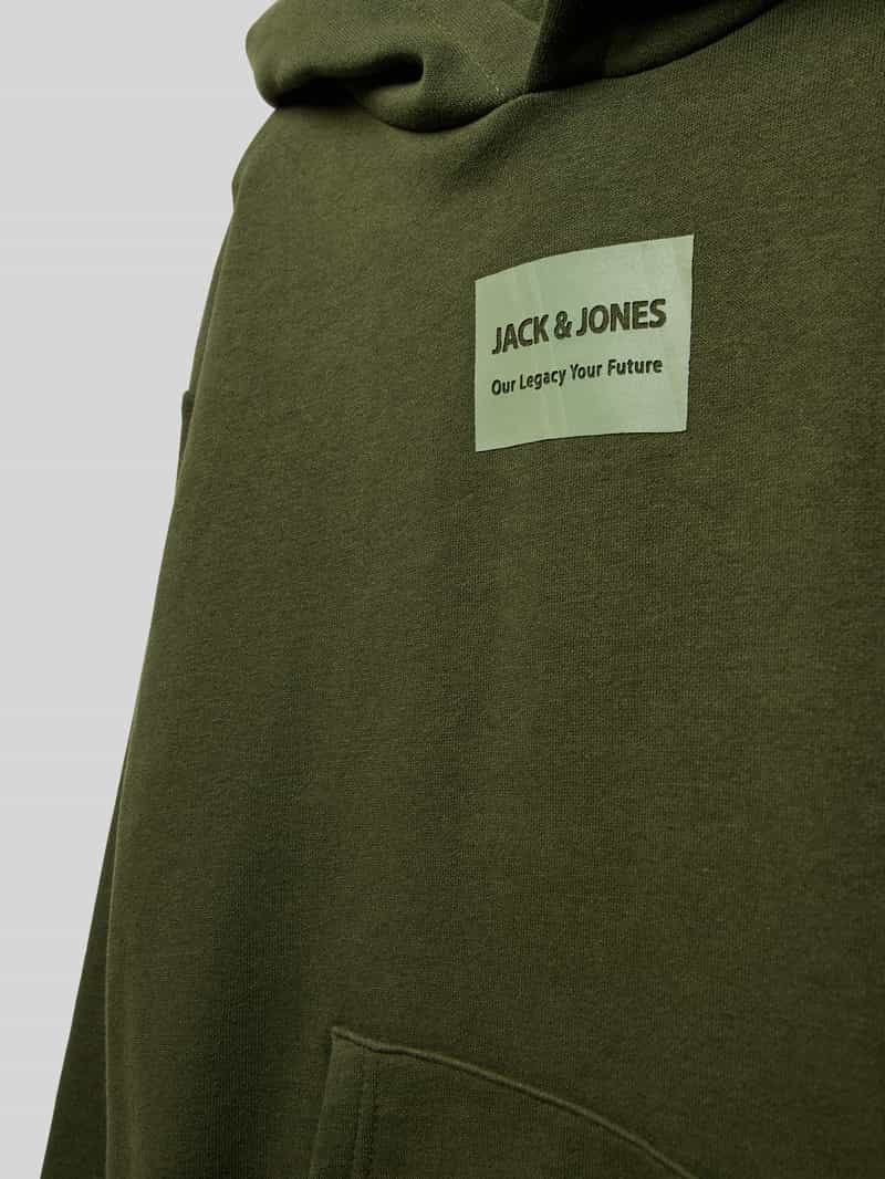 jack & jones Hoodie met labelpatch model 'HAKKAI'