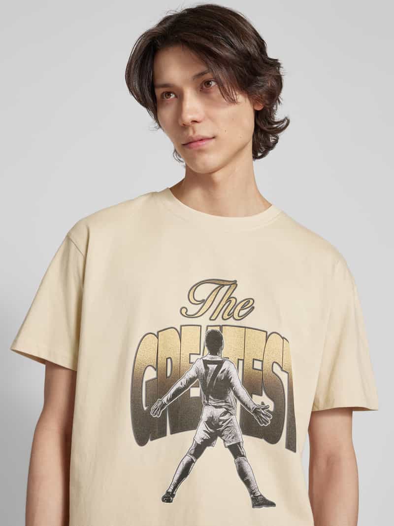 mister tee T-shirt met motief- en statementprint model 'Greatest'