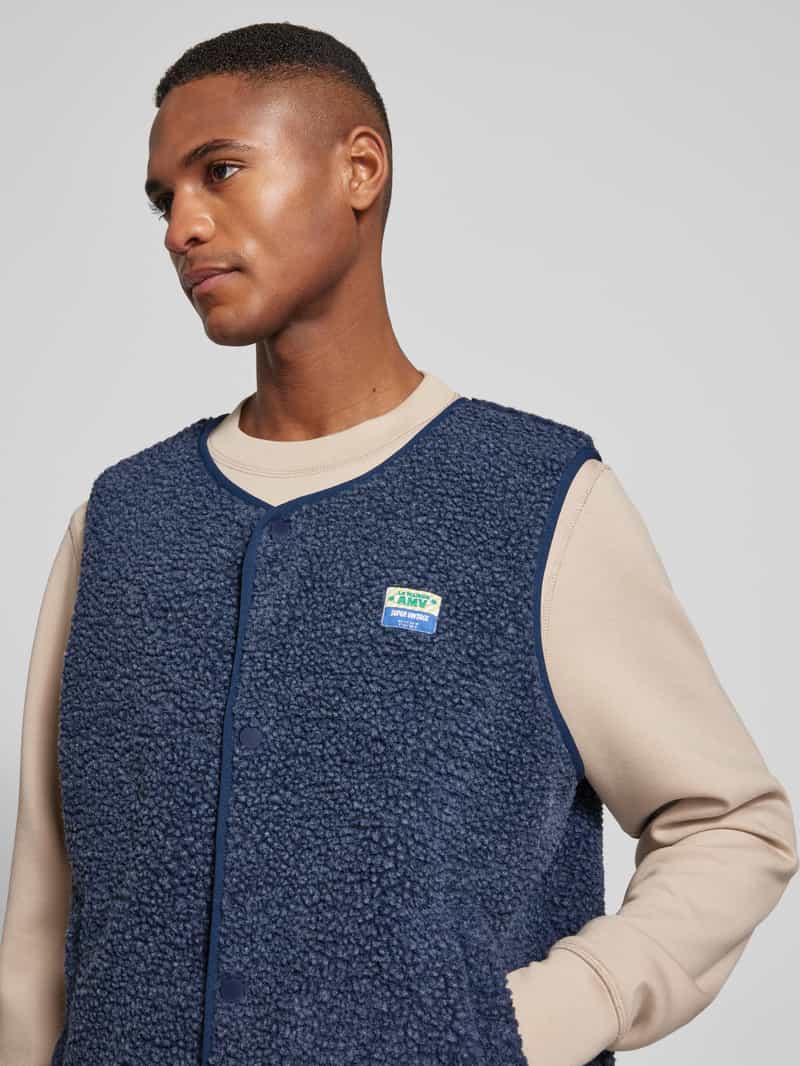 American vintage Bodywarmer van teddybont met labelpatch model 'HOKTOWN'