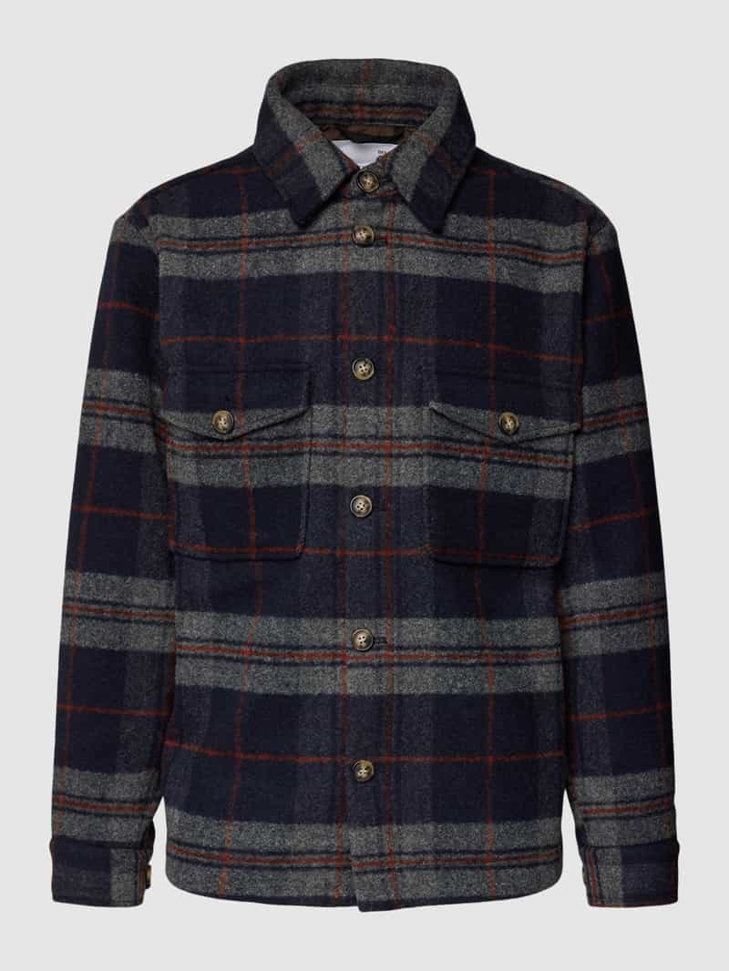 Selected Homme Relaxed fit overshirt met tartanruit