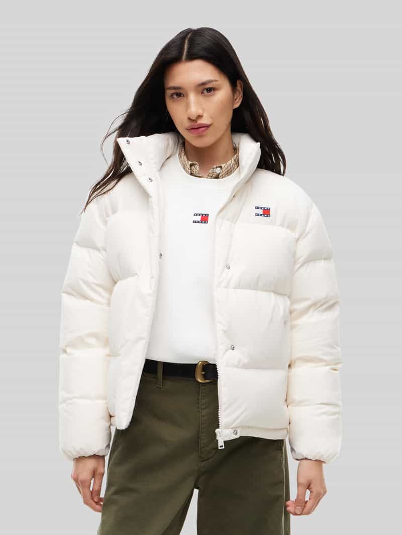 Tommy Jeans Regular fit gewatteerd jack met afneembare capuchon