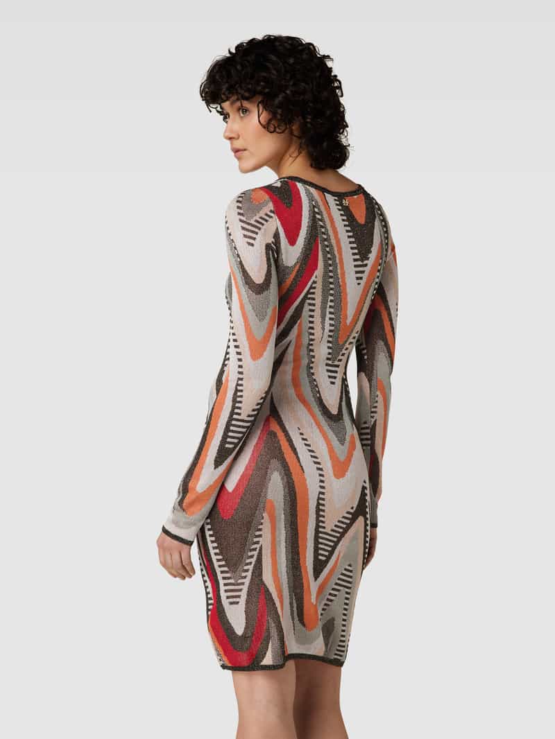 Knielange jurk met all-over motief, model 'SCARLETT' Marciano Guess