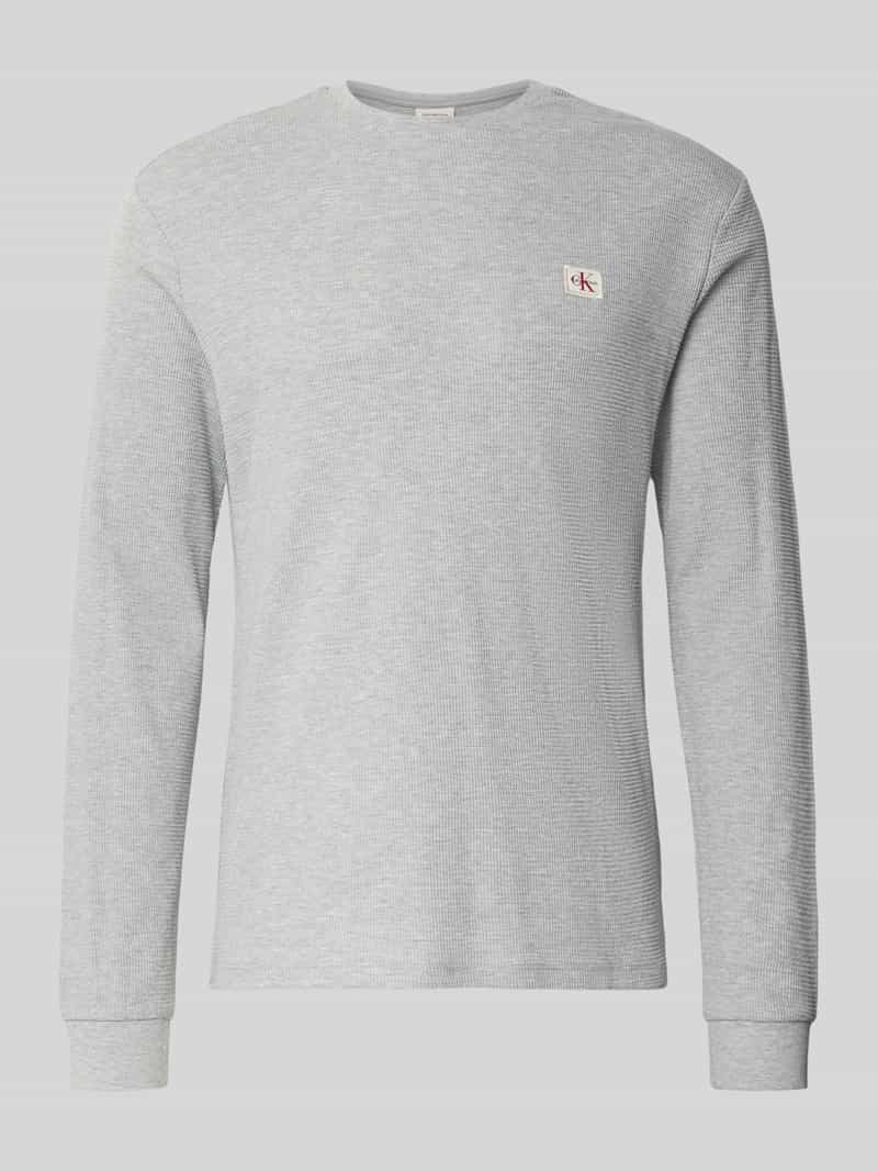 Calvin Klein Jeans Shirt met lange mouwen en labeldetail