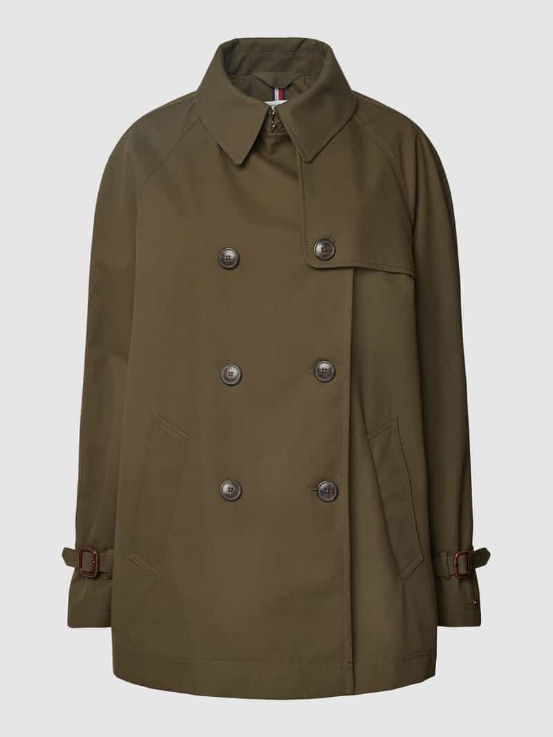 Tommy Hilfiger Korte trenchcoat met dubbele knoopsluiting