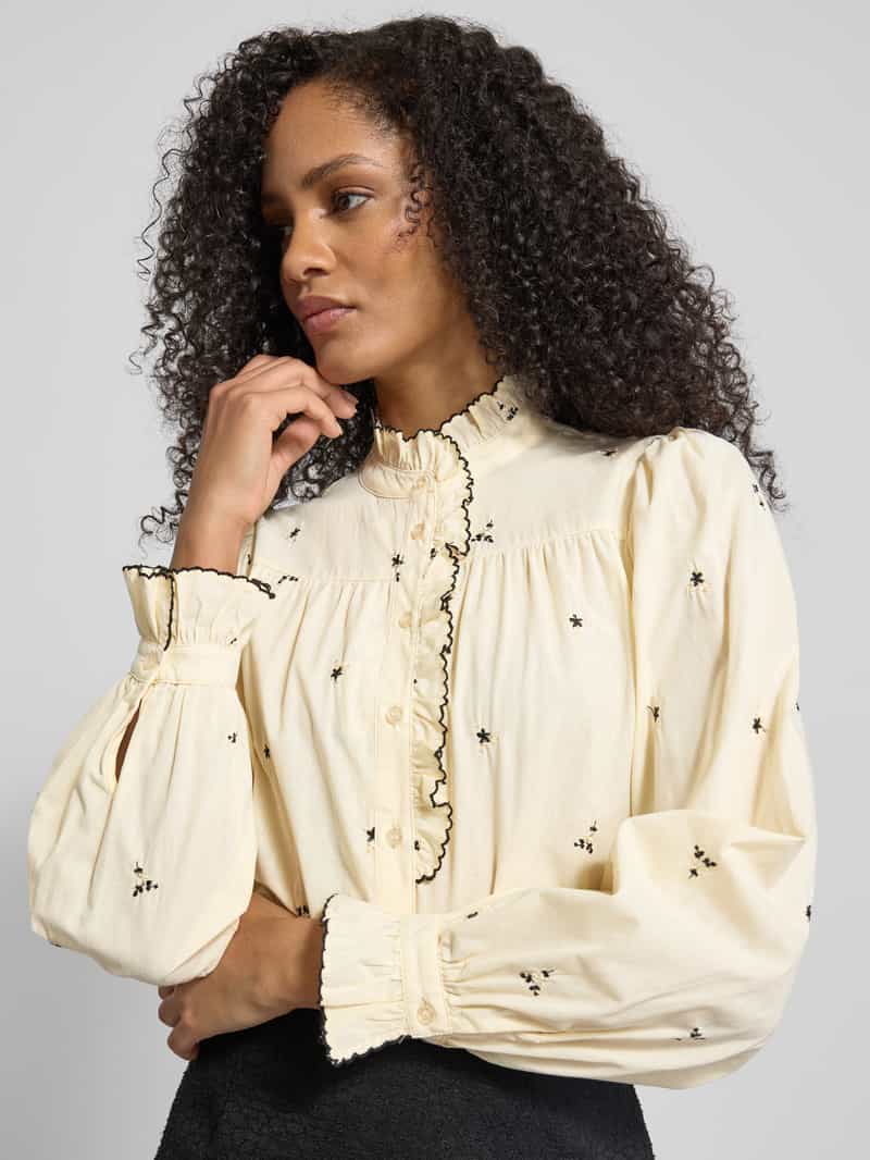 Soyaconcept Regular fit blouse met opstaande kraag model 'VIBEN'