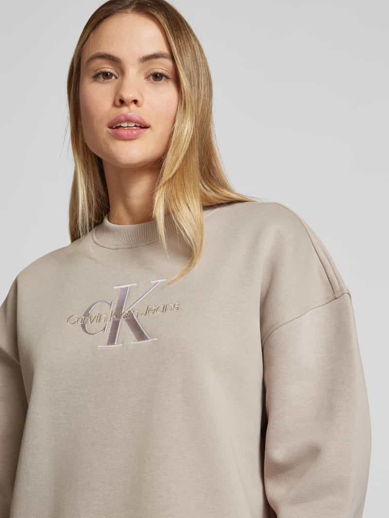 Calvin Klein Jeans Sweatjurk met labelstitching
