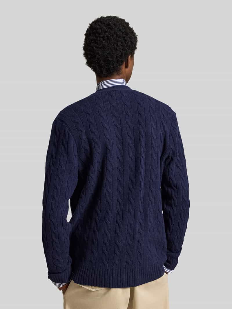 Polo Ralph Lauren Regular fit gebreid jack van mix van wol en kasjmier