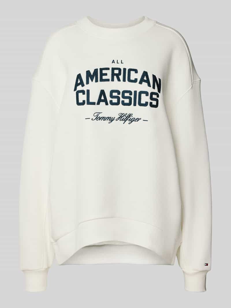 Tommy Hilfiger Relaxed fit badstof sweatshirt van katoenmix