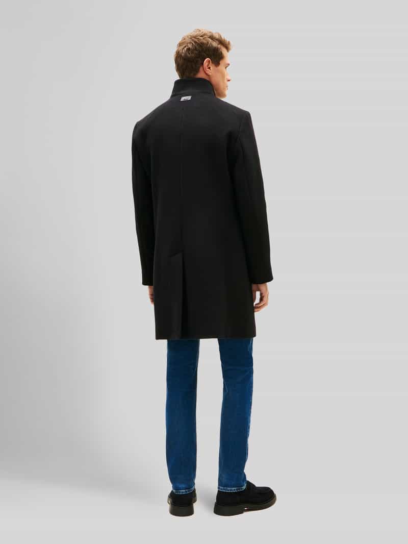 Tommy Hilfiger Regular fit lange jas van wolmix