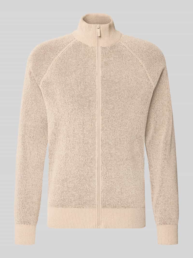 Jake*s Studio Men Regular fit gebreid jack met opstaande kraag model 'NASH'