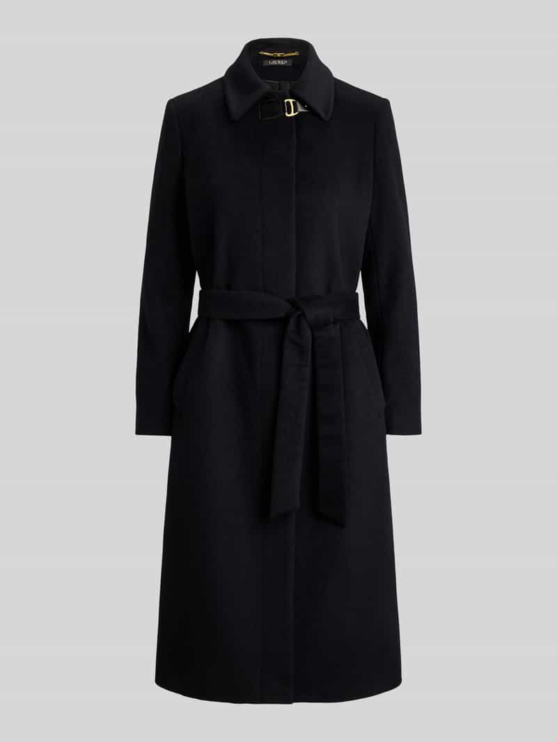 Lauren Ralph Lauren Regular fit lange jas van wolmix met wol en kasjmier