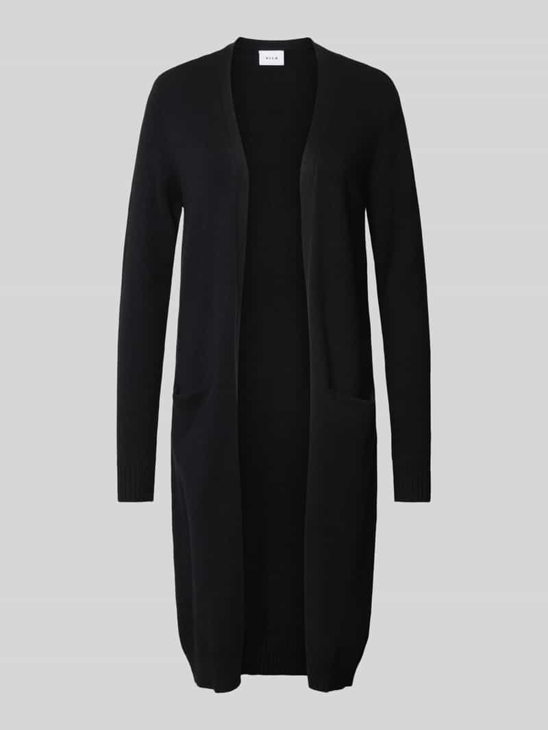 Lange cardigan met ribboorden, model 'VIRIL'