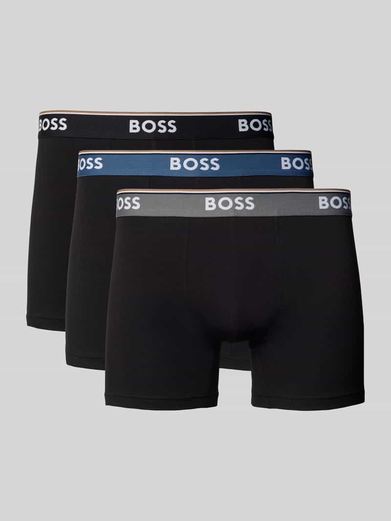 Boss Boxershort met elastische logoband in een set van 3 stuks