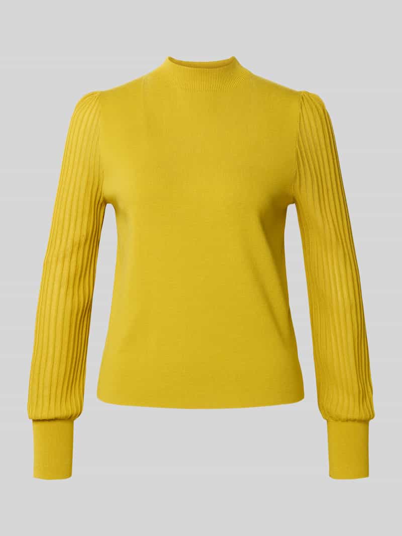 Zero Gebreide pullover van viscosemix met ballonmouwen