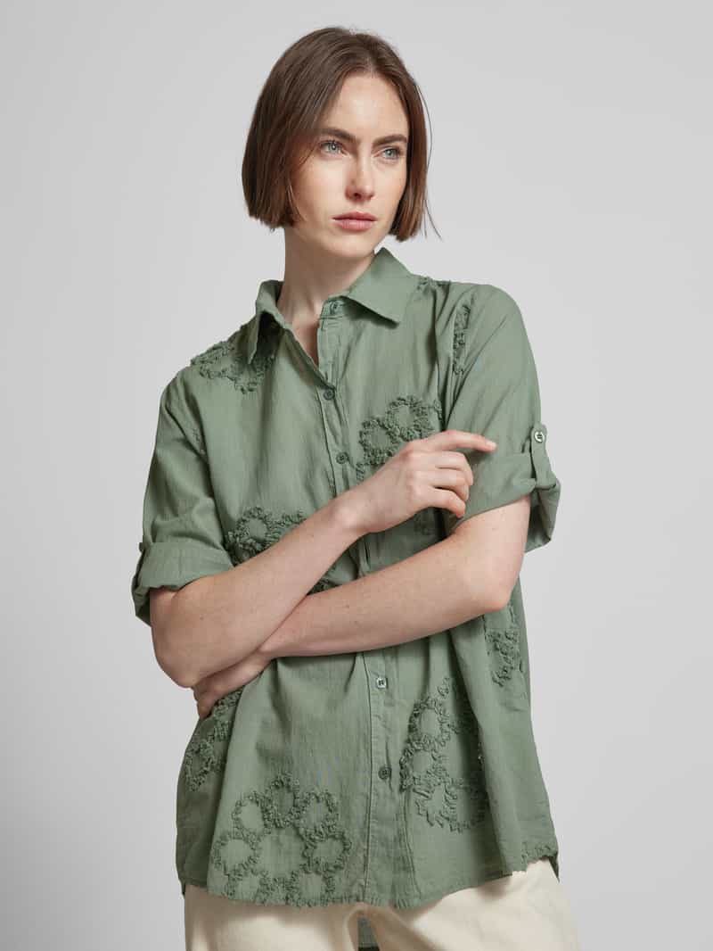 ZABAIONE Overhemdblouse met motiefstitching model 'Mi44ra'