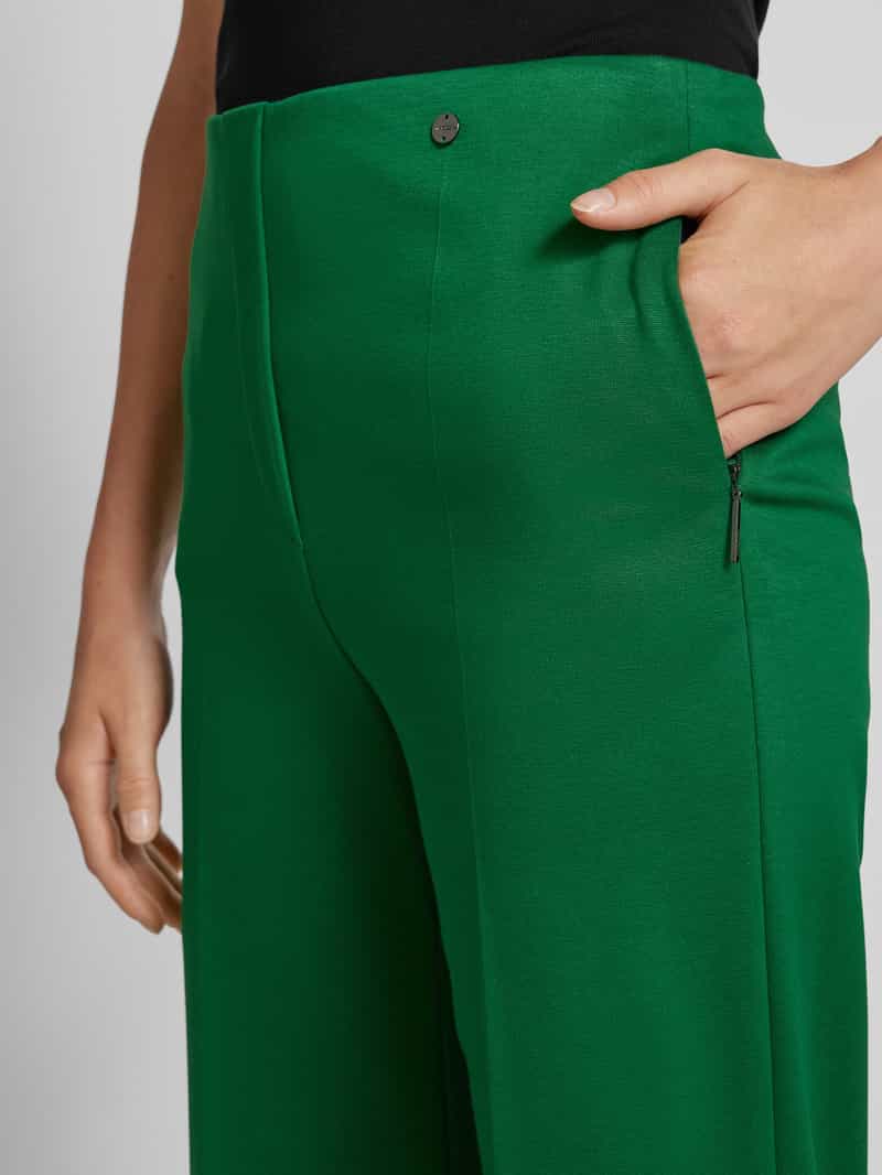 Marc Cain Regular fit stoffen broek met persplooien