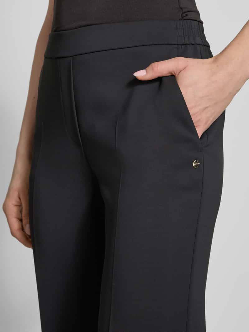Marc Cain Straight leg stoffen broek met elastische band