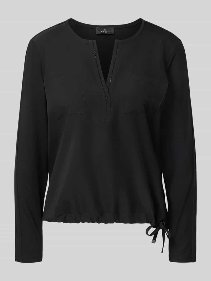 Monari Regular fit blouse met borstzakken