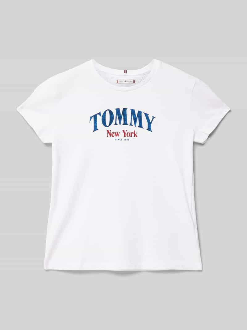 Tommy Hilfiger Teens Regular fit T-shirt met labelprint, model 'VARSITY'