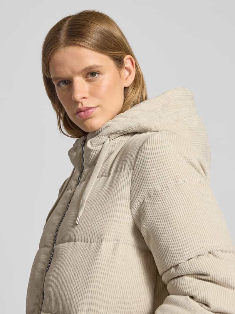 Only Regular fit gewatteerde lange jas van corduroy model 'DOLLY'