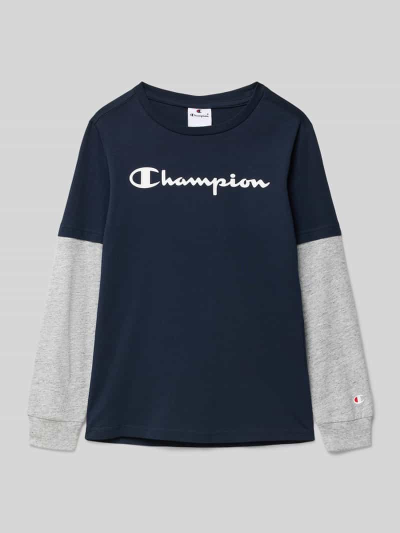 Champion Shirt met lange mouwen en labelprints