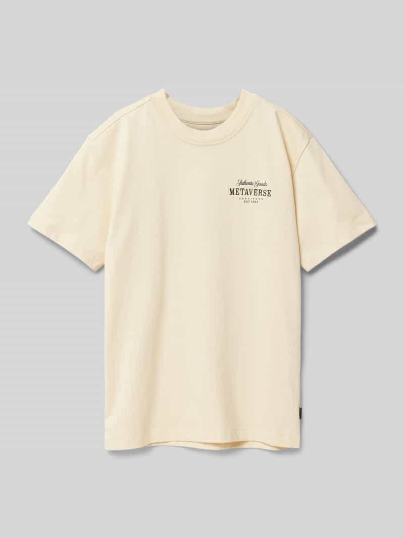 CARS JEANS T-shirt met label- en statementprint model 'Mezzo'