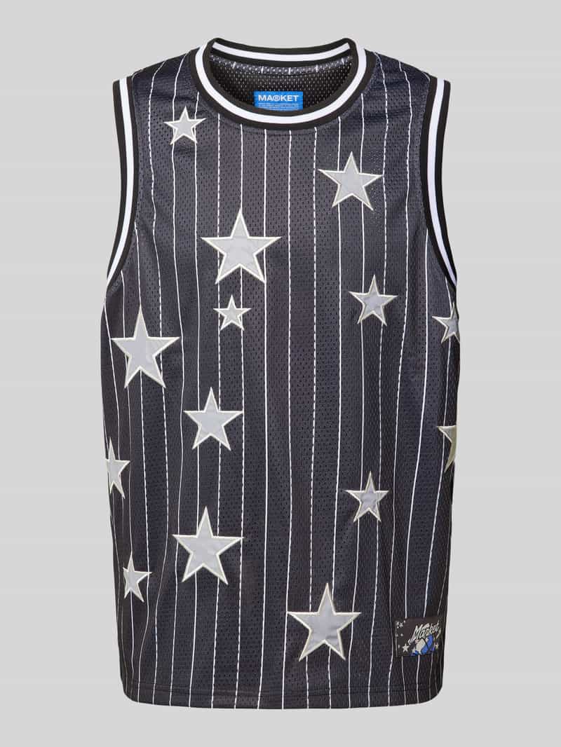Tanktop met motiefpatches, model 'DIESEL'