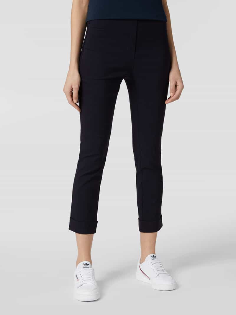 Slim fit stoffen broek met elastische band STEHMANN
