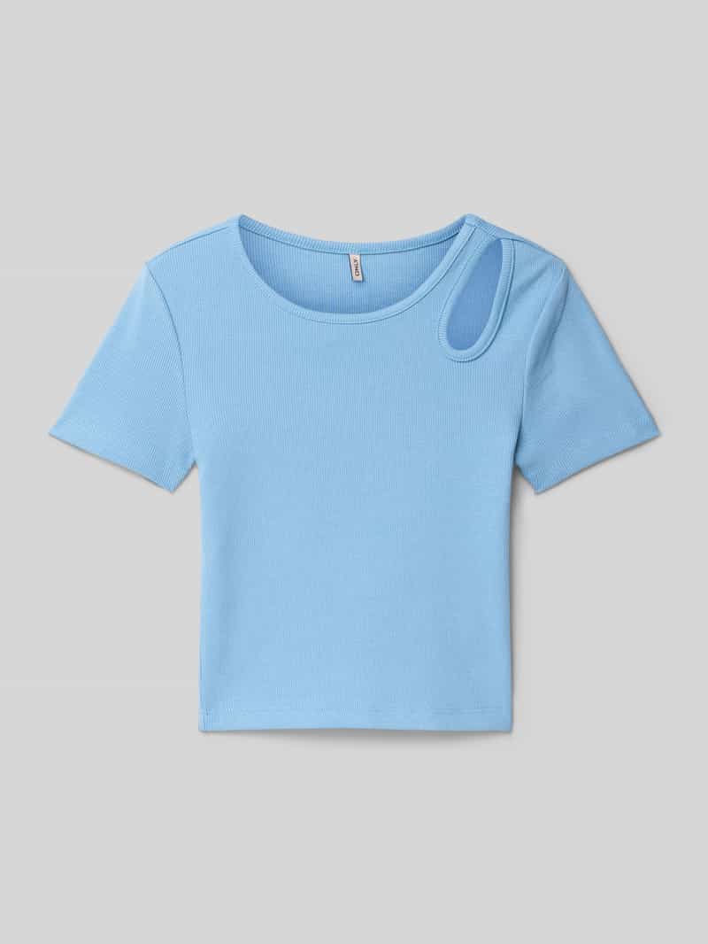 Only Slim fit T-shirt van katoenmix model 'NESSA LIFE'