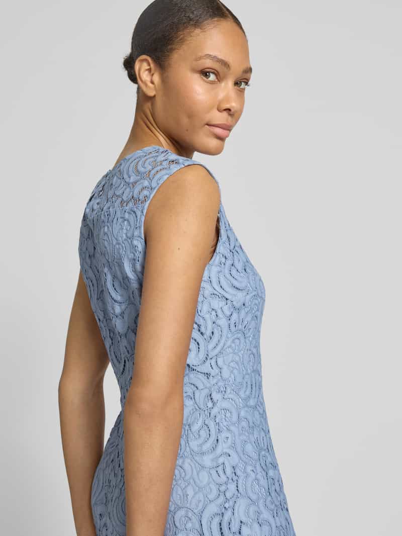 S.Oliver regular fit midi-jurk met katoen rookblauw, foto 4