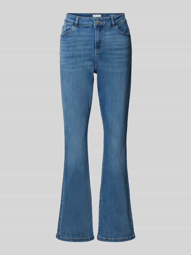 Bootcut jeans met riemlussen