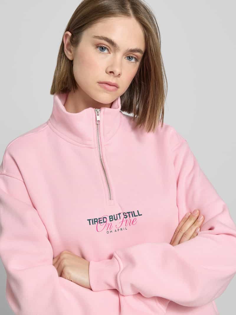 OH APRIL Sweatshirt met opstaande kraag en ritssluiting model 'Georgia'