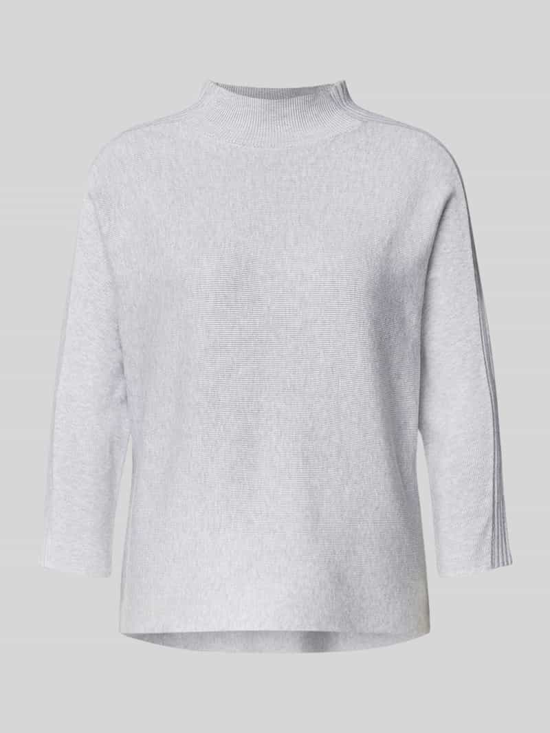 comma Gebreide pullover met opstaande kraag en 3 4-mouwen