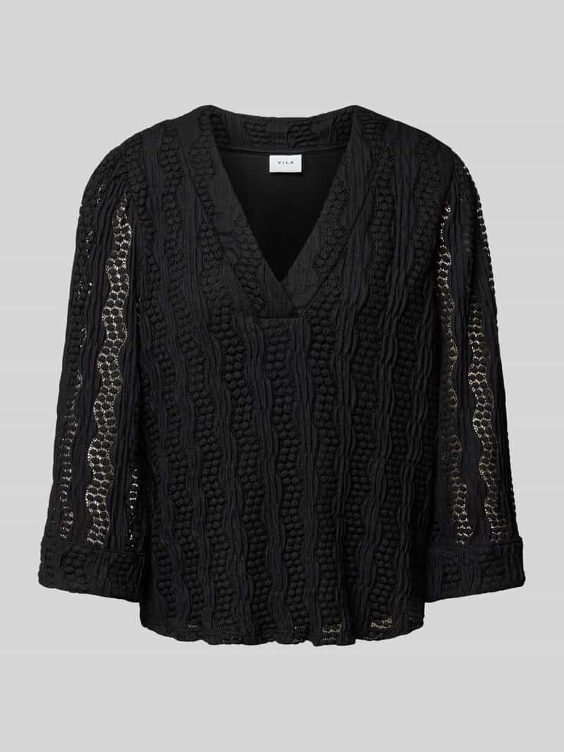 Vila Regular fit blouse met V-hals model 'LUMENA'