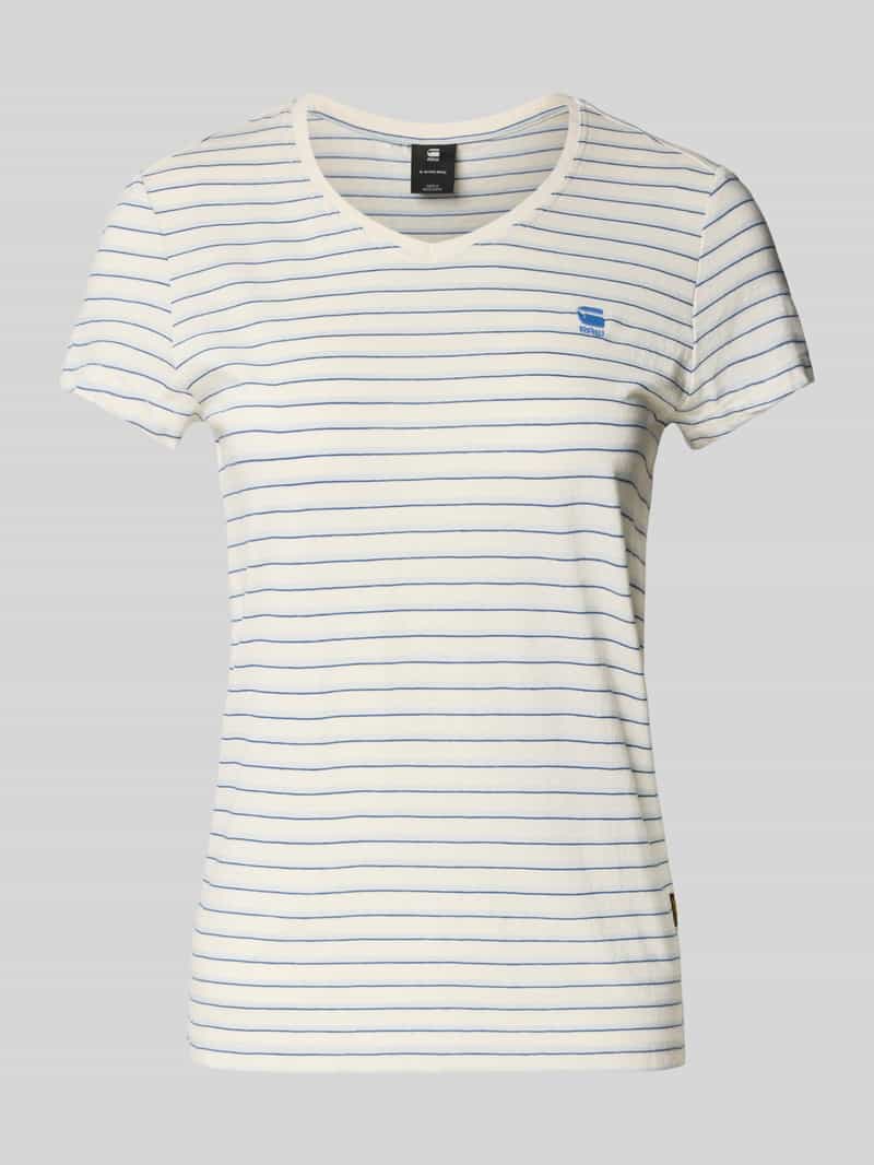 G-Star Raw Slim fit T-shirt met streepmotief model 'Stripe eyben'