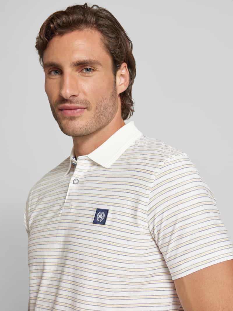 Lerros Regular fit poloshirt met labelbadge