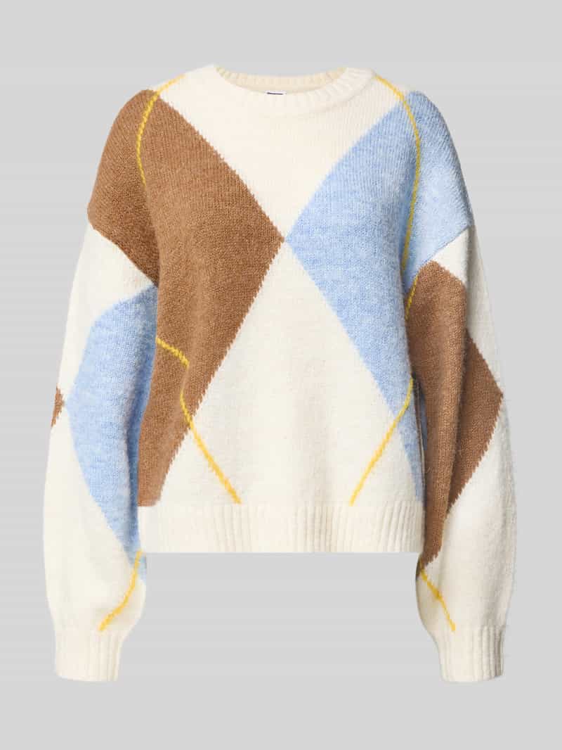 Noisy May Oversized gebreide pullover met ribboorden model 'ARMIE'