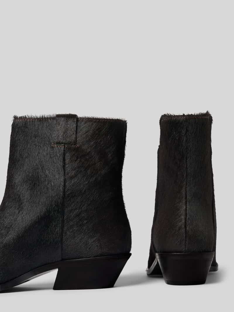 ALOHAS Laarsjes van echt leer met imitatiebont model 'Syd'