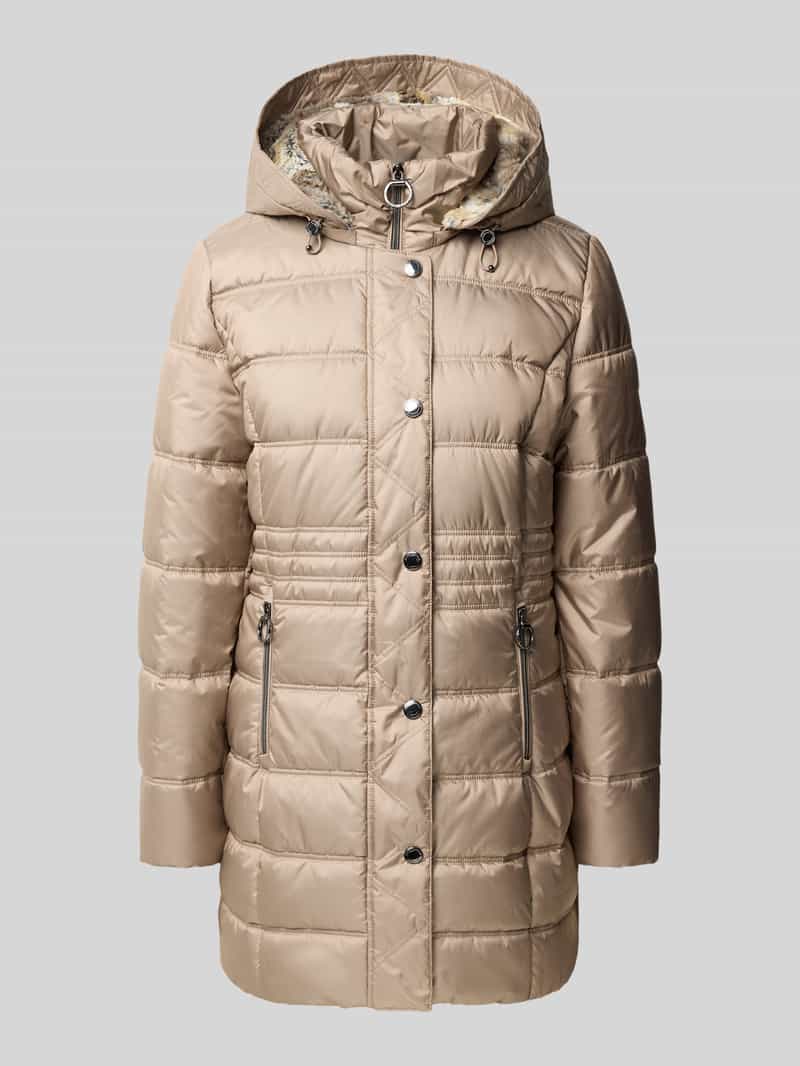 Betty Barclay Regular fit gewatteerde mantel met afneembare capuchon