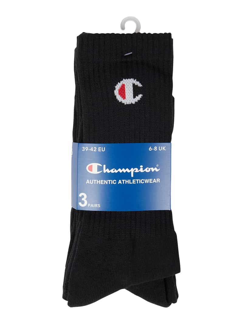 Champion Sokken met labeldetail in een set van 3 paar model 'Crew Socks'