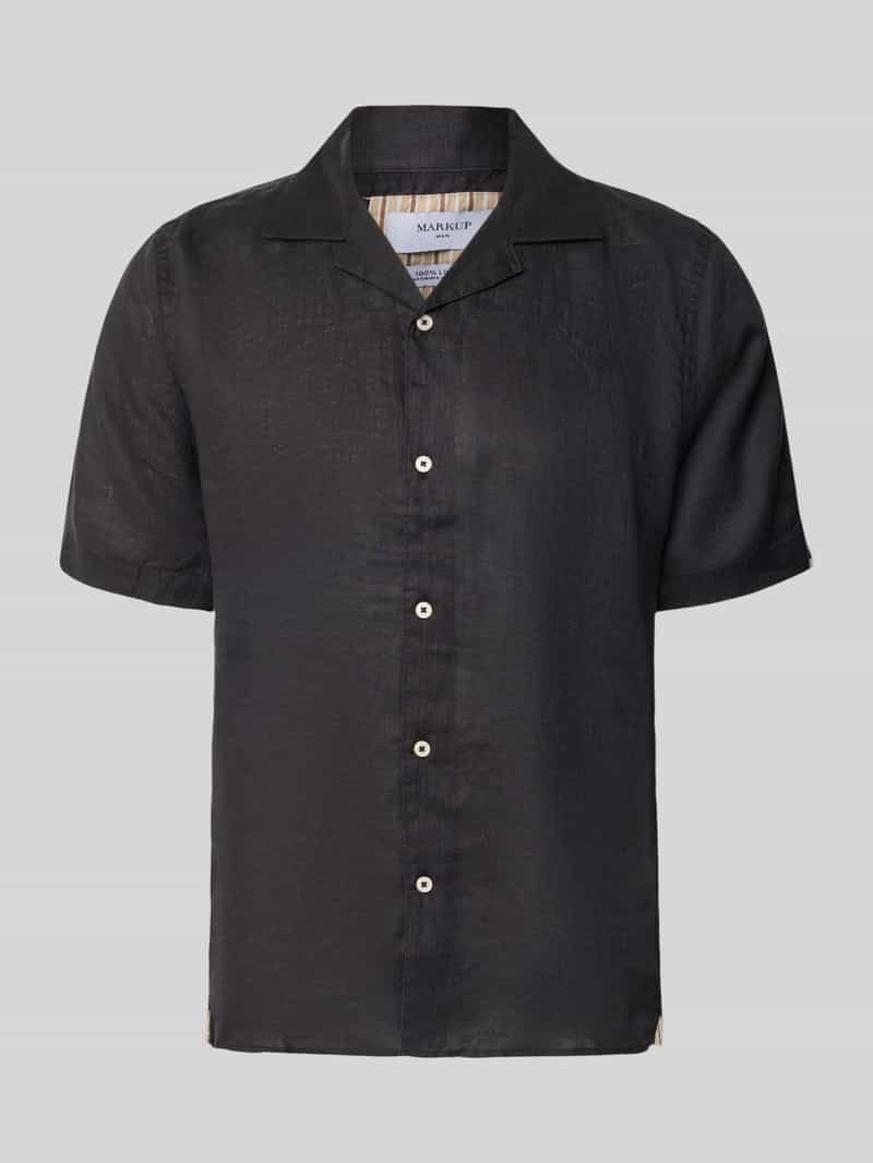 modern fit vrijetijdsoverhemd van linnen model 'CAMICIA'