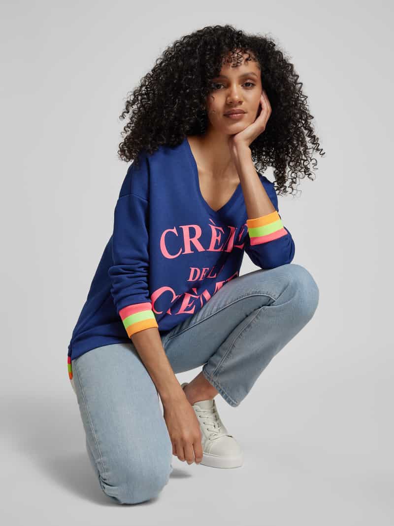 miss goodlife Sweatshirt met V-hals model 'Creme de la Creme'