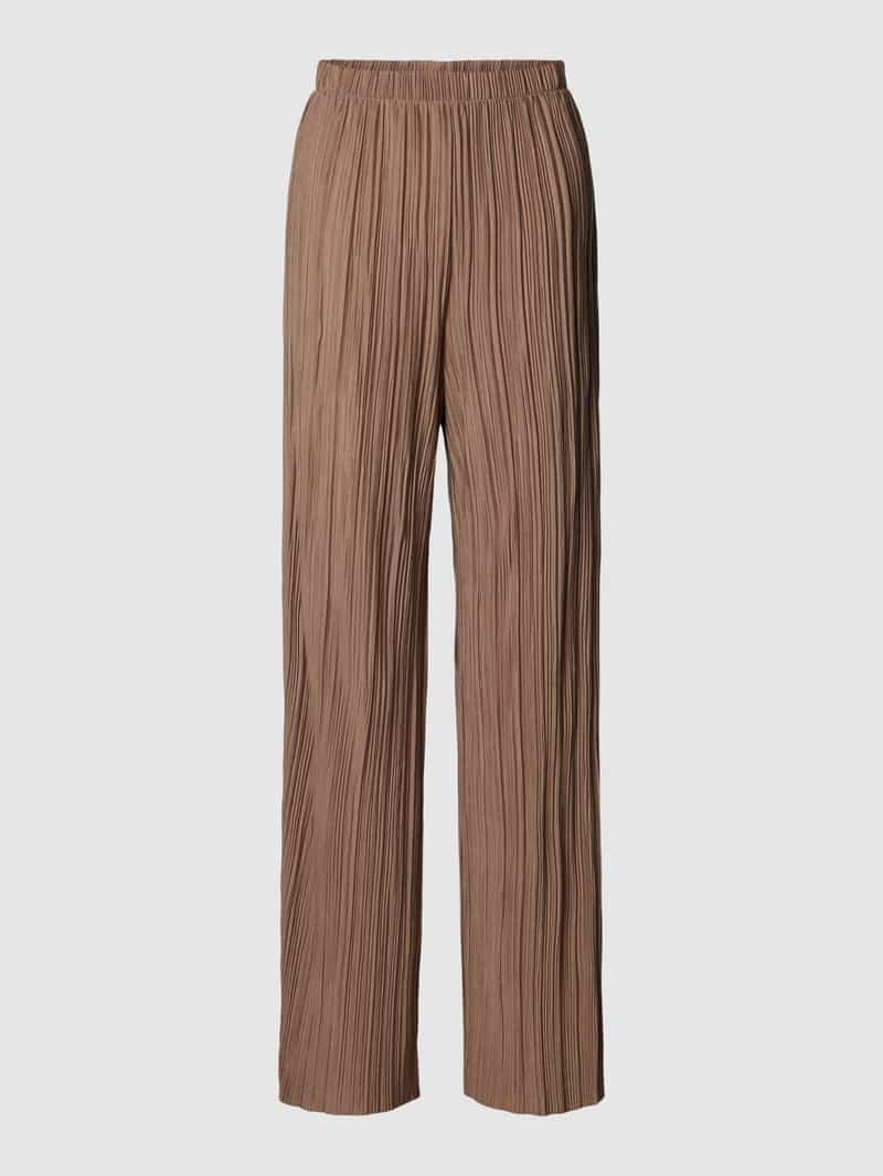 Vila Wide leg stoffen broek met plissévouwen model 'PLISA'
