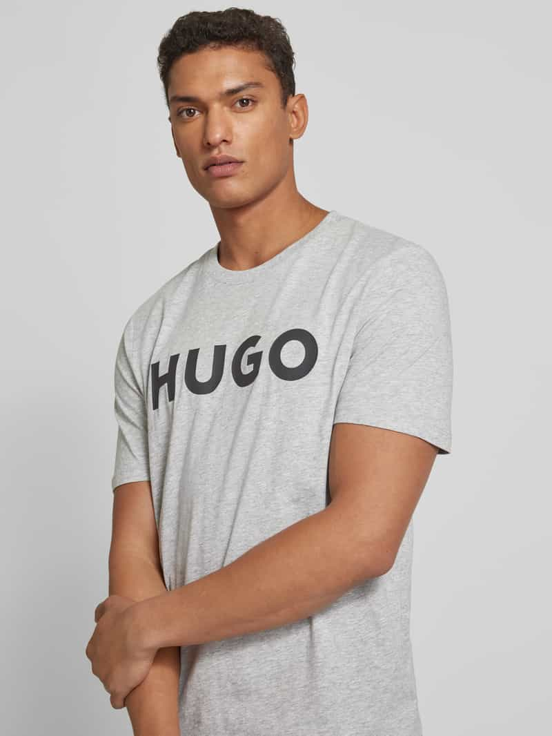 HUGO T-shirt met labelopschrift model 'DULIVIO'