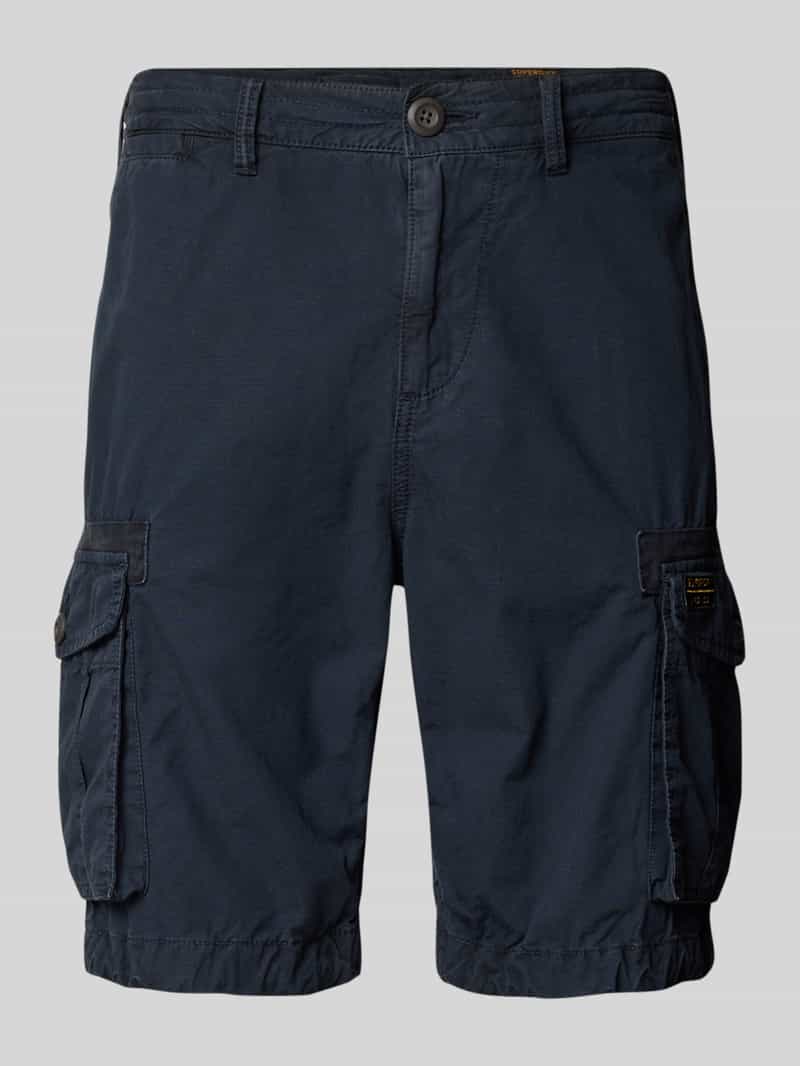 Superdry Regular fit korte cargobroek met riemlussen model 'Parachute'