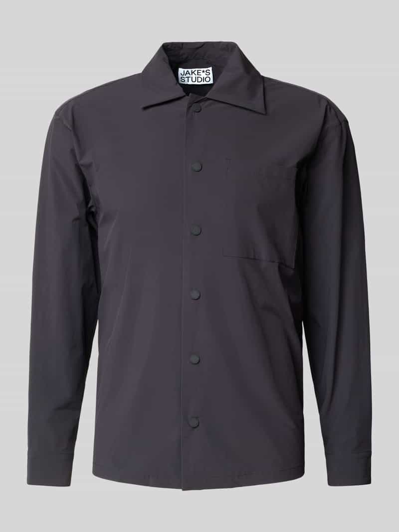 JAKE*S STUDIO MEN Regular fit overhemdjack met borstzak