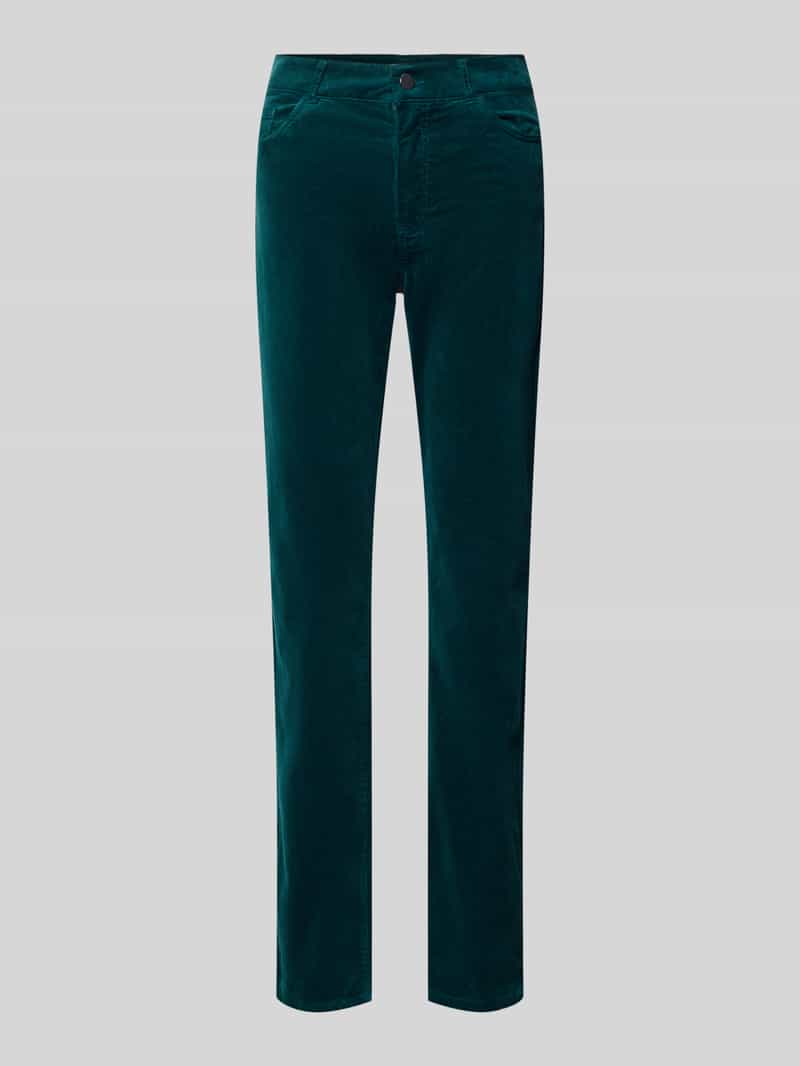 Christian Berg Woman straight fit jeans van katoenmix in corduroy look