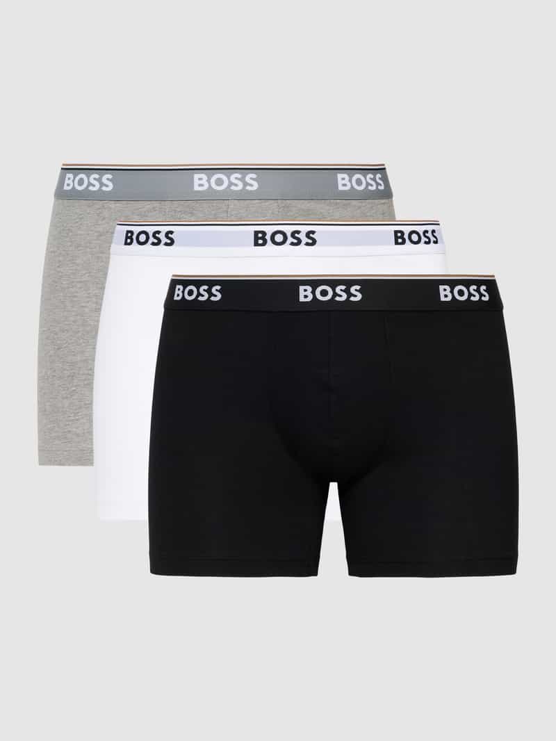 Boxershort met logo in band in een set van 3 stuks, model 'Power'