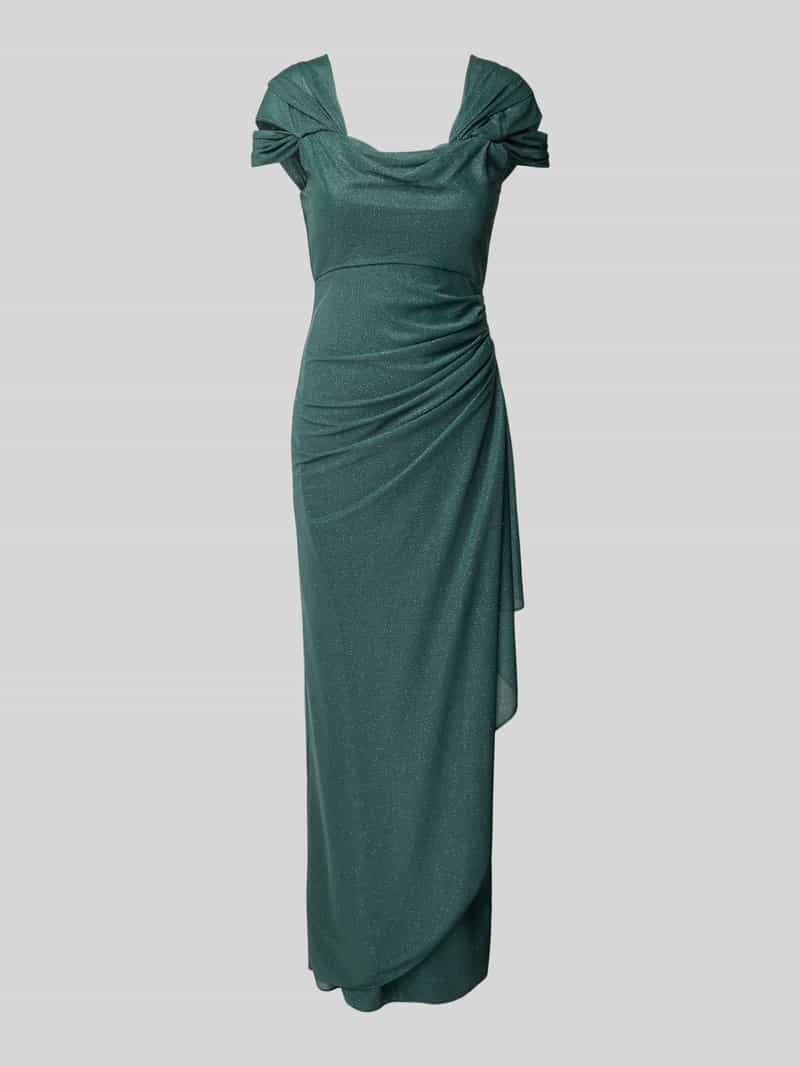 Vera Mont Avondjurk in off shoulder-look met plooien