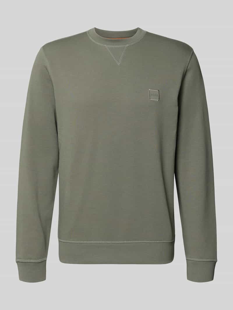 Boss Relaxed fit sweatshirt van puur katoen Modell 'WESTART' Groen